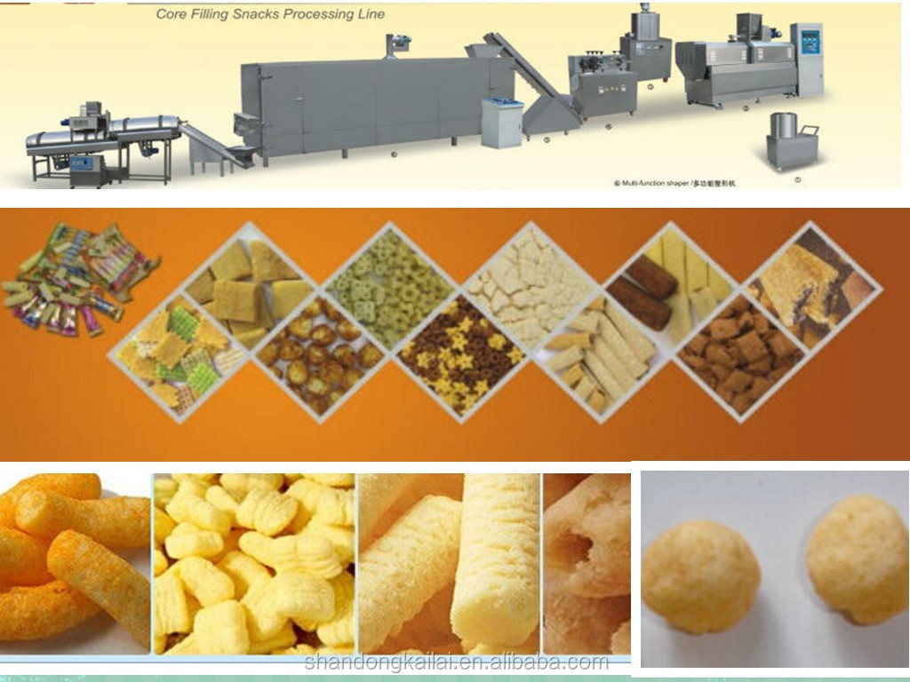 Puffed/inflated snacks extruder food machine/ food machine