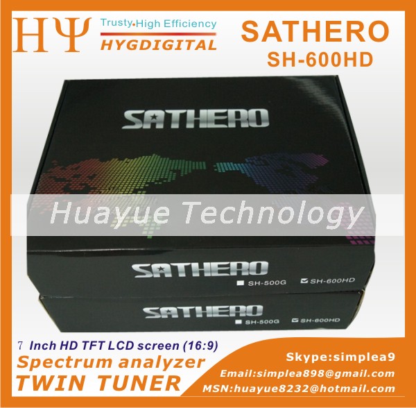 7inch sathero SH-600HD preview screen support HD 8PSK DVB -S2 digital satellite tv finder Meters
