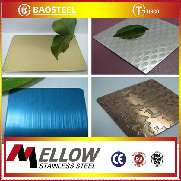 Mellow Foshan Factory 8K PVD Coating Champagne Gold Mirror Stainless Steel Sheet
