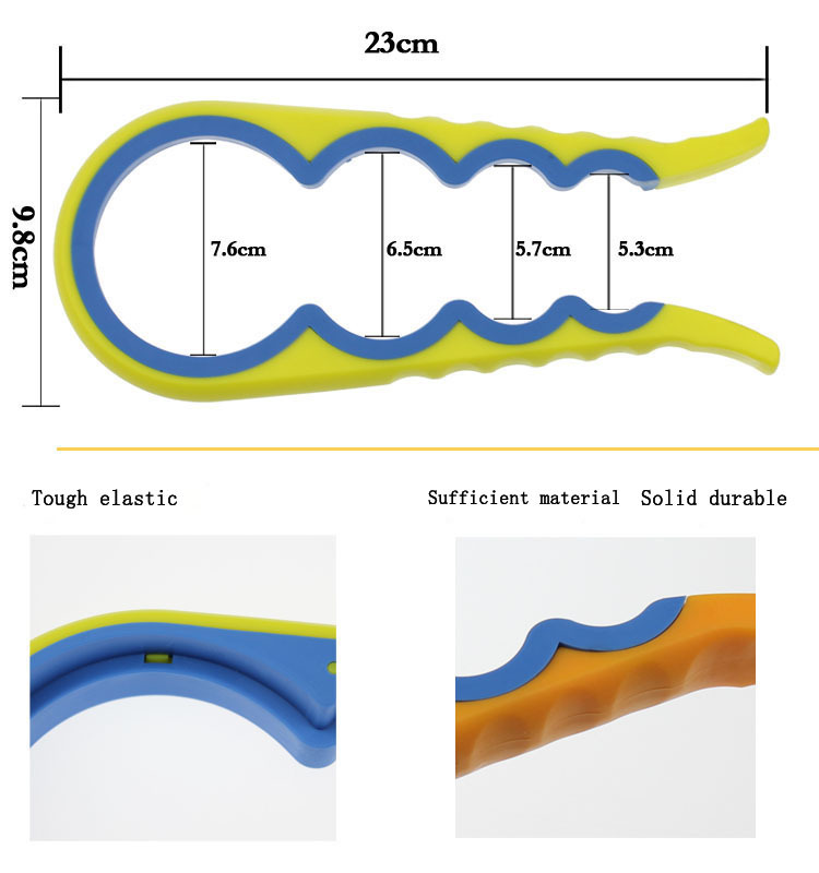 6の1マルチ- 機能グリッププラスチックボトルジャーオープナー仕入れ・メーカー・工場