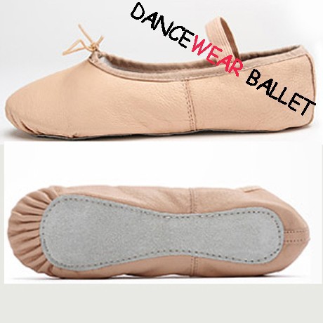 DB22005 Pig Leather Full Straight Sole Ballet Shoes Ballet Slipper-1