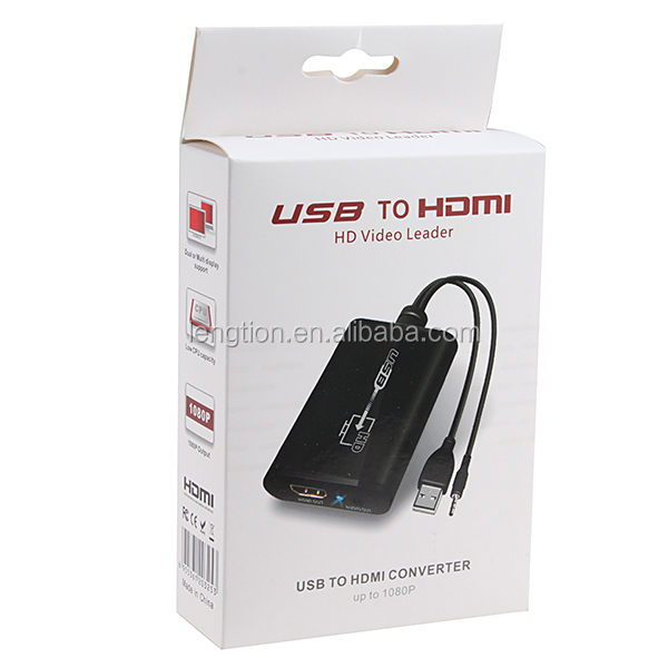 Hdmiへのコンバータusb3.5mmとwindowsxp用のオーディオケーブル1080p/vista/7およびmacosx問屋・仕入れ・卸・卸売り