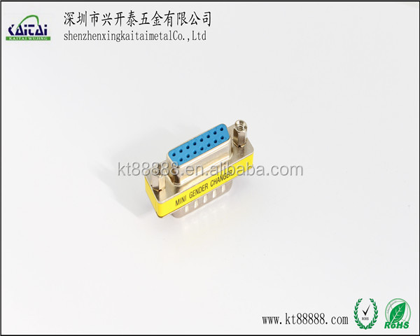 オス→メスdb15d-subミニジェンダーチェンジャーコネクタ仕入れ・メーカー・工場