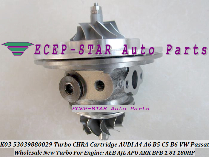 K03 53039880029 Turbo CHRA Cartridge Turbocharger Core For AUDI A4 A6 B5 C5 B6 VOLKSWAGE Passat 1.8T AEB AJL APU ARK BFB 180HP (2)
