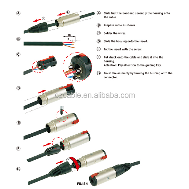 プロのロッキング1/4インチ6.35ミリメートルケーブルメスジャックコネクタのためのセキュアに- ライン接続のようなnj3fc6ノイトリック仕入れ・メーカー・工場