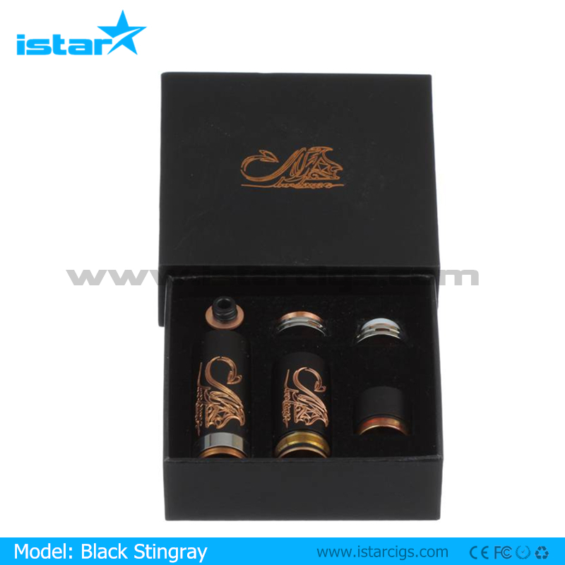 2014 high quality match with 18650,18350 and 26650 battery stingray vaporizer king mod