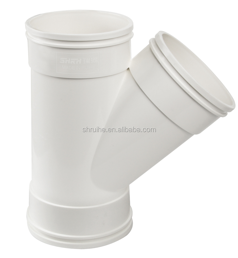 Iso 3663 Drainage 45 Degree Pvc Y Branch Pipe Fitting Lateral Tee Buy