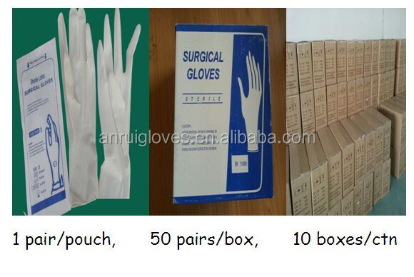 様々なサイズの手の手袋病院使い捨て手術用手袋仕入れ・メーカー・工場