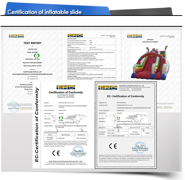 Certification of inflatable slide.jpg