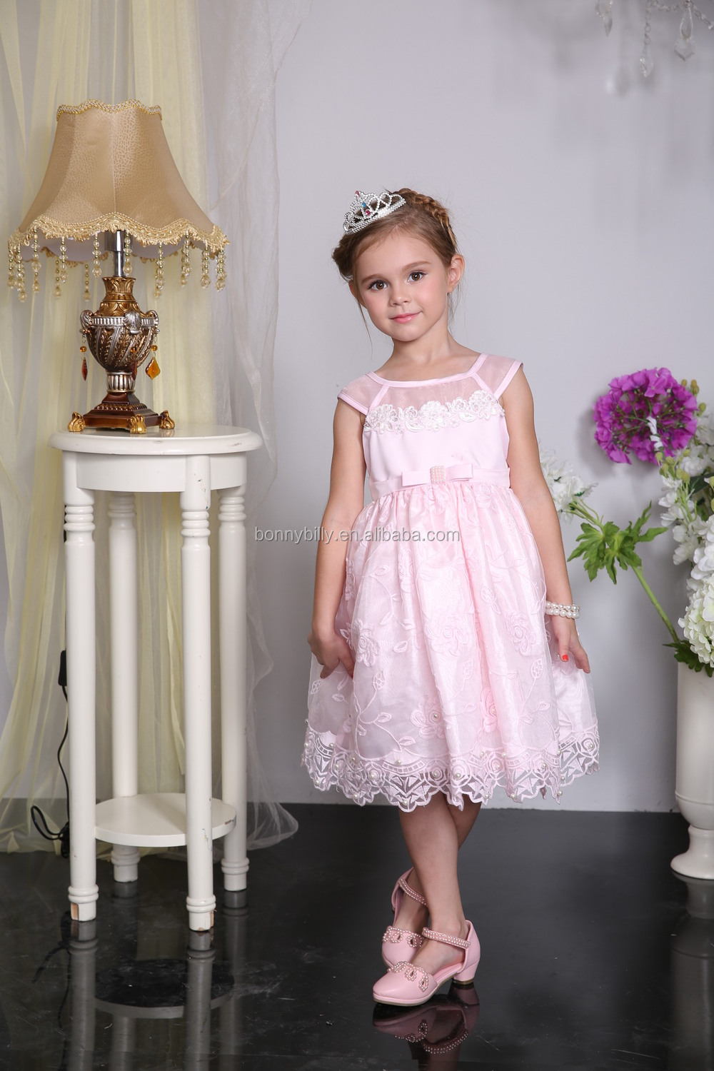 2015 Kids Birthday Party Dress Embroideried Flower Girl Dresses Of 9