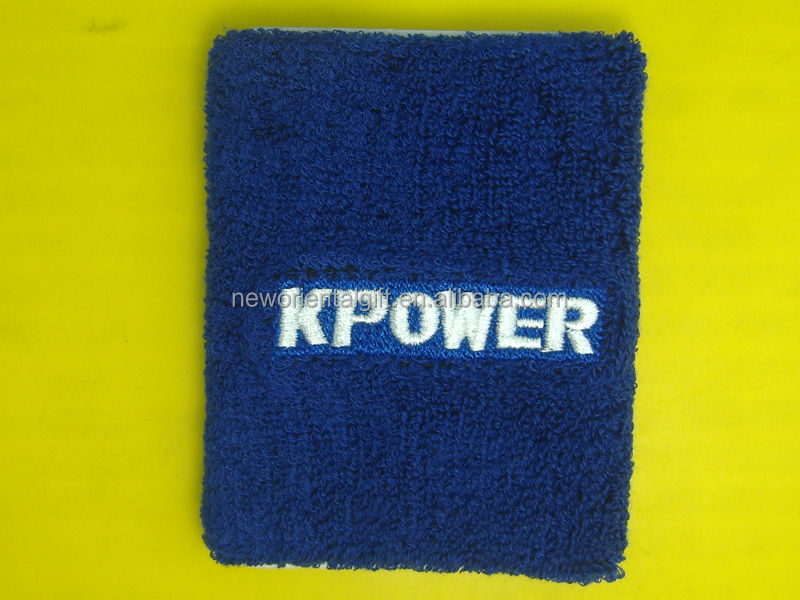 カスタム編まれた手首汗止めバンドスポーツ刺繍ロゴ入り問屋・仕入れ・卸・卸売り