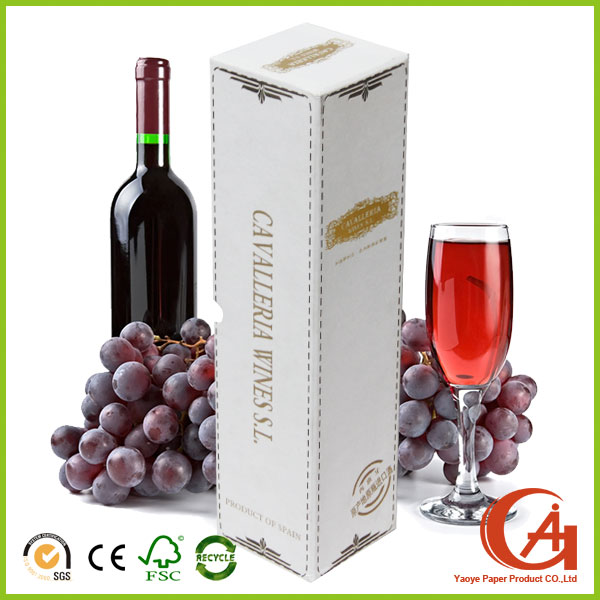 custom made new design wholesale paper red wine box