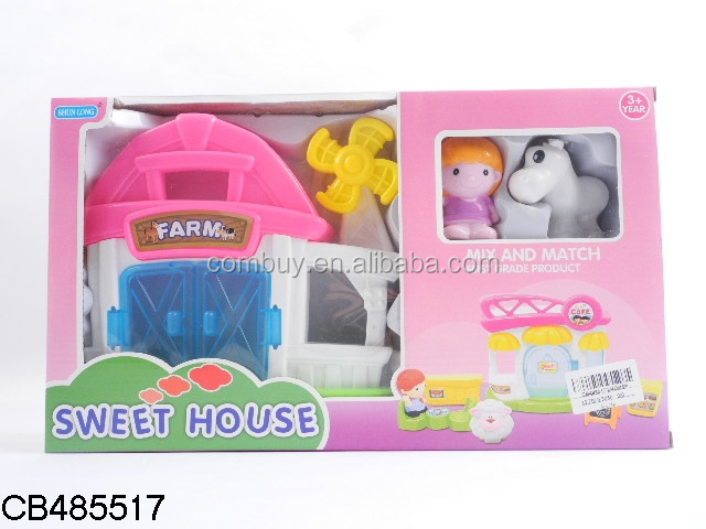 プラスチックのおもちゃドールハウス、 幸せな家族人形の家問屋・仕入れ・卸・卸売り