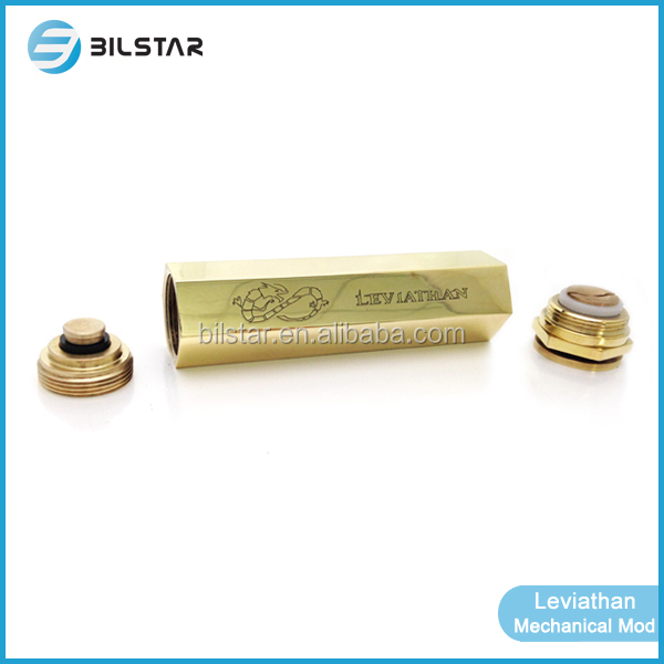 100% Original Mechanical Mod Leviathan Mod Brass polished 18650 battery mod by Bilstar