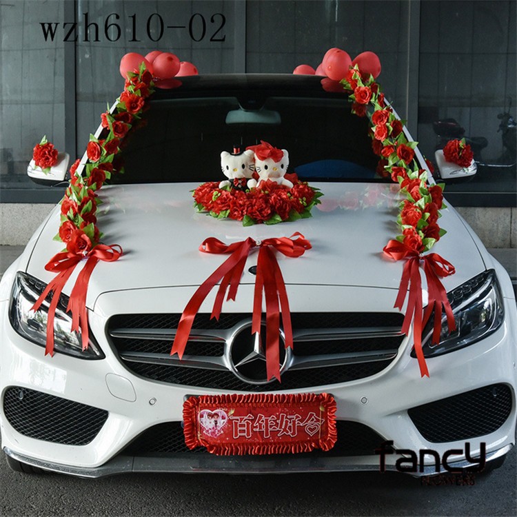Factory Wholesale Heart Shaped Wedding Car Decoration Flowers