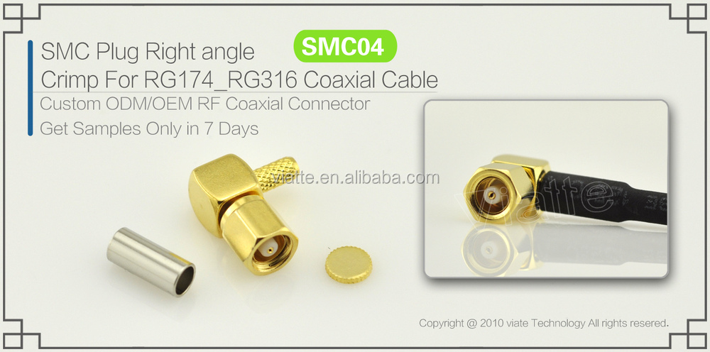 Smbジャック/メスr/asmcにjack/メスr/に圧着力をrg316_rg174用同軸ケーブルのコネクター仕入れ・メーカー・工場