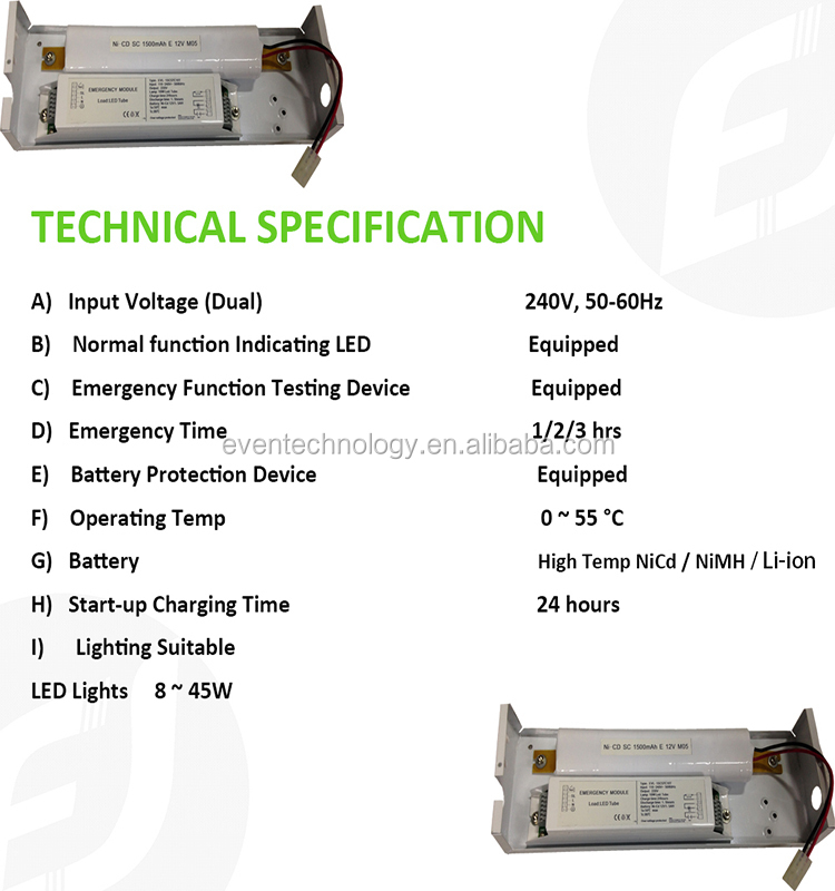 9.6v4ahニカドバッテリーパックのための緊急10ワットに50wledパネルとインバータドライバモジュールを合わせ仕入れ・メーカー・工場