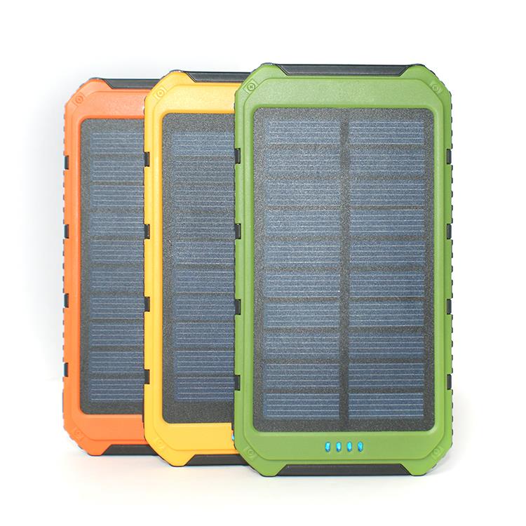8000mAh Portable USB Charger Power Bank, Constructed with a Solar Panel for Emergency Charging for iPhone