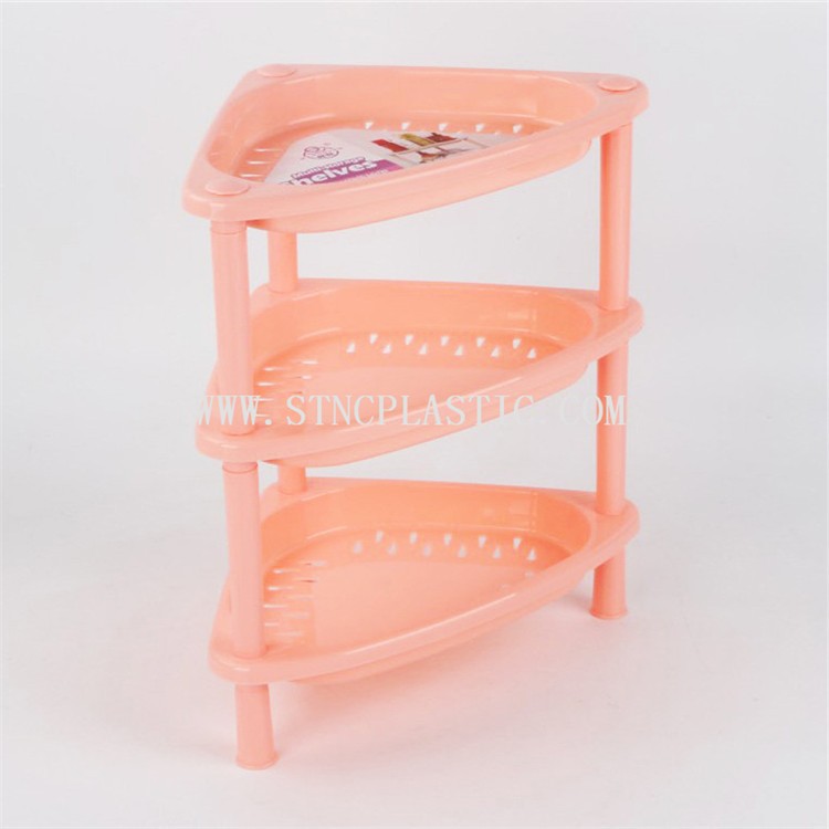 Plastic Corner Bathroom Stand - 3 Shelf