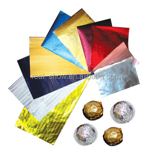 Various color coated aluminium wrapping foil for Chocolate bar with good quality
