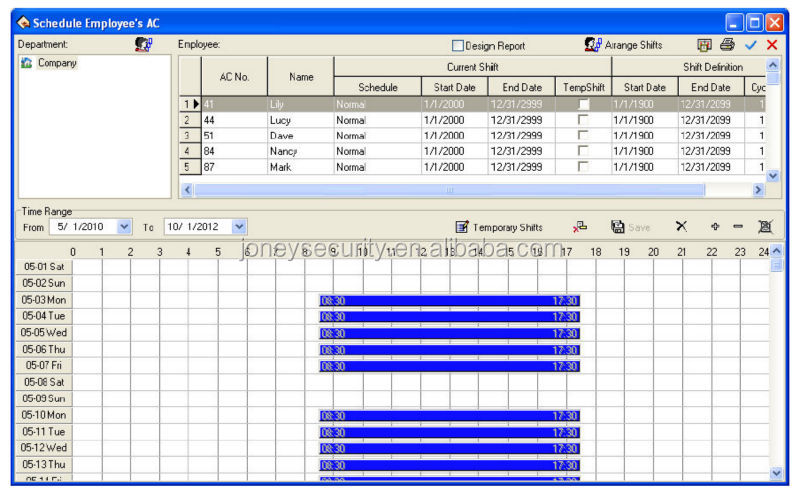 Spanish Software Fingerprint Time Attendance Machine