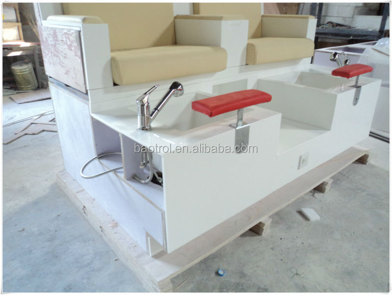 安い価格ロット使用可能なサイズのホワイトmdfダブルマニキュアテーブル仕入れ・メーカー・工場