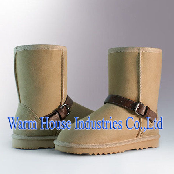 安い卸売ホットsheepksinブーツの毛皮の雪のブーツ女性のための仕入れ・メーカー・工場