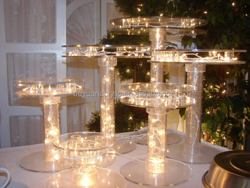 acrylic weeding lighting cake stand.jpg