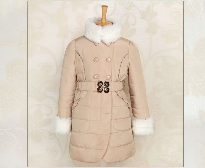 子供アウターウェア、 の女の子の綿厚い暖かいコートファー付きジャケットの子供たちの服冬のオーバーコート仕入れ・メーカー・工場