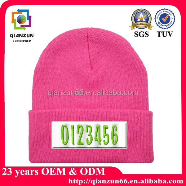 custom hats beanie hats brand name name Qianzun beanie  brand acrylic