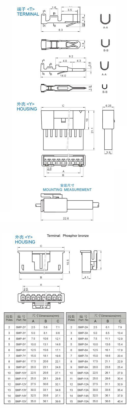 Smpsmh2.5mm圧接バーコネクタ仕入れ・メーカー・工場