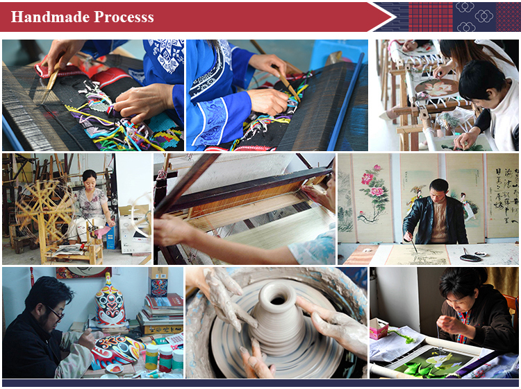 中国の少数民族文化tujia長い歴史ハンドメイドブロケードの絵画仕入れ・メーカー・工場