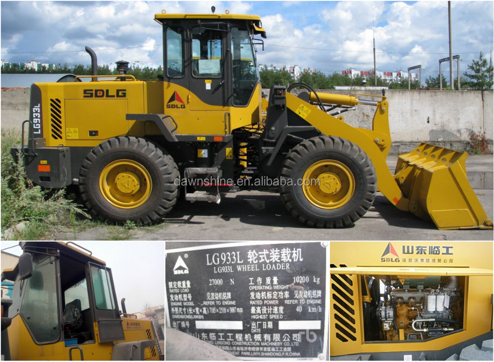 sdlg lg933l 3 tons wheel loader with yuchai