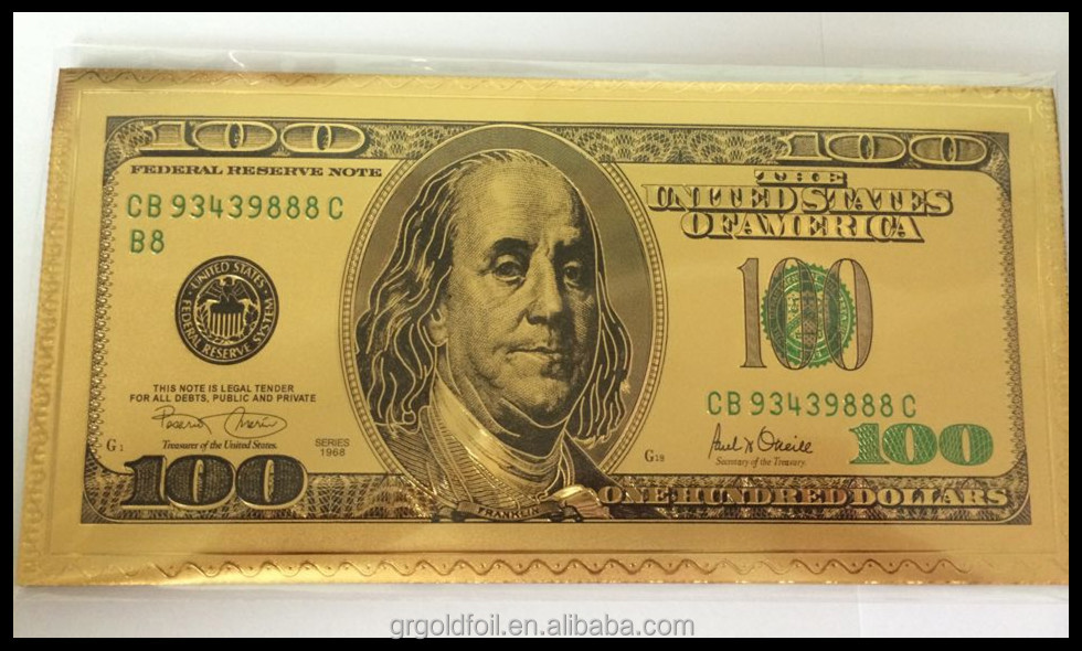 ドル通貨封筒金金18krペットエンボス仕入れ・メーカー・工場