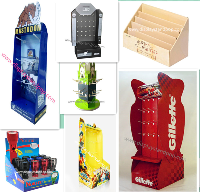 Lcd Installed Free Standing Pop Cardboard Toy Display Stands For