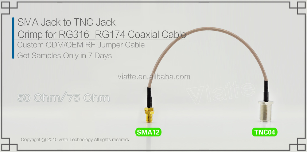 Smaジャック/にメスtncジャックメス圧着rg316_rg174ジェンダーのための同軸ケーブルのコネクター仕入れ・メーカー・工場