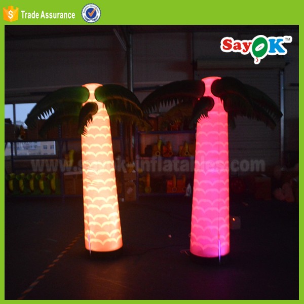 Outdoor Giant Led Inflatable Christmas Palm Tree Stand Light Decoration
