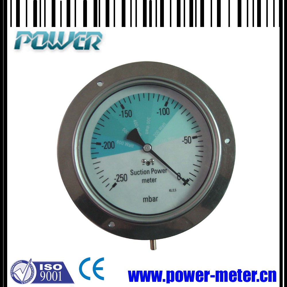 6" All Ss Bottom Type Negative Pressure Gauge Manometer With Flange