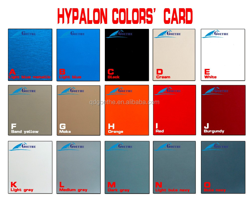hypalon color card