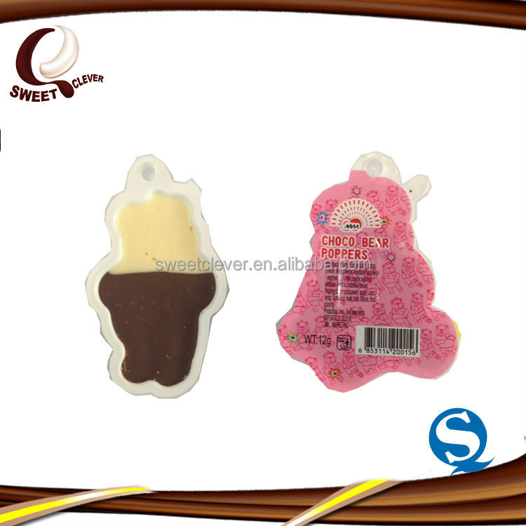 12g sweet chocolate bar with popping candy