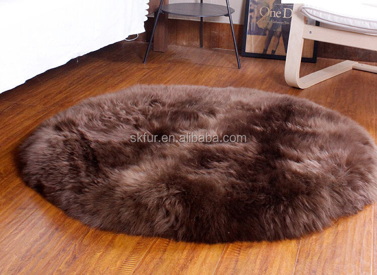 rund und dicken langen haar schaffell fell teppich-Teppich-Produkt ...