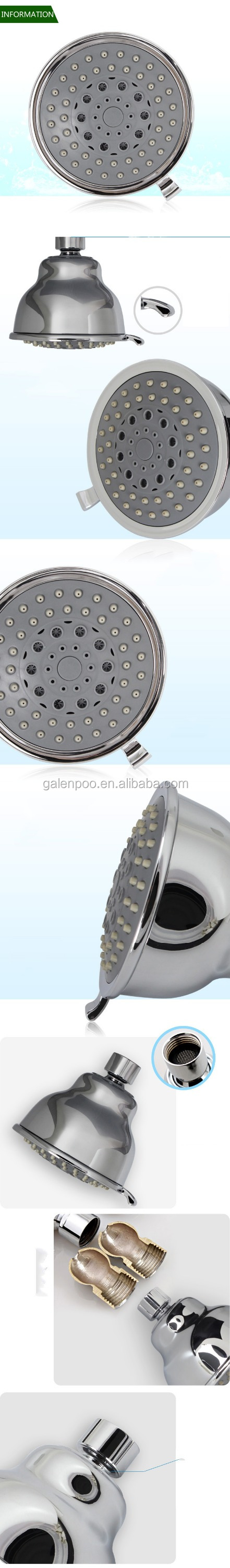 Ledabsプラスチック4インチ- 5つの機能シャワーヘッドクロム4インチ2.5gpm節水プラスチック製のシャワーヘッド仕入れ・メーカー・工場