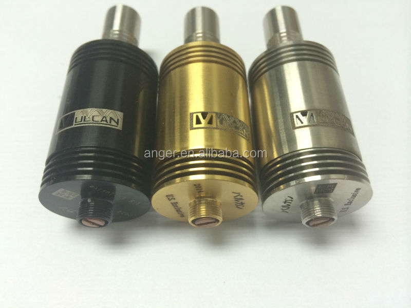 Rebuildable e-cig with high quality Mechanical Vulcan/Mutation X RDA atomizer/vaporizer ss/gold/black/copper