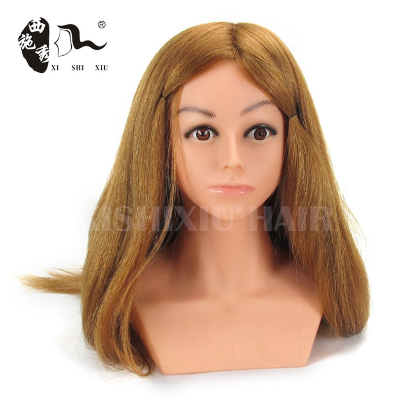 Training Head With Shoulders plastic Mannequin Head With Hair Salon Equiment Mannequin Heads