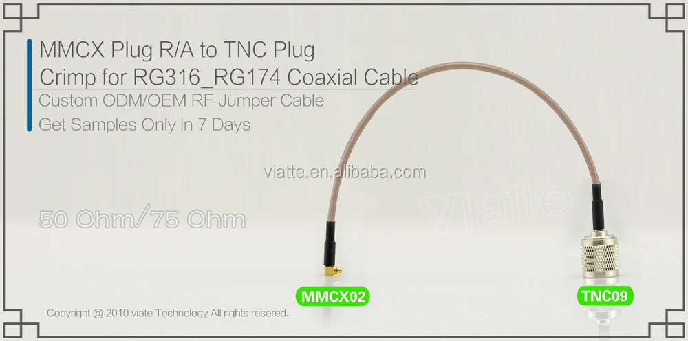 Wifiアンテナmmcxコネクタr/aにrg316とtncオス、 rg174仕入れ・メーカー・工場