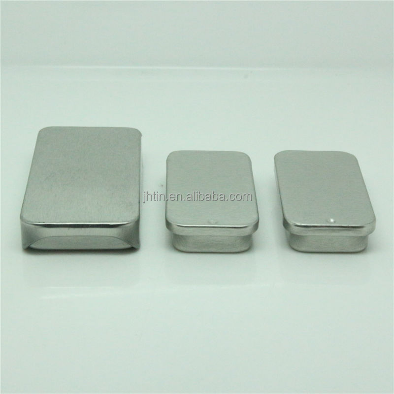 no color tin box with sliding Lid for chewing Gum