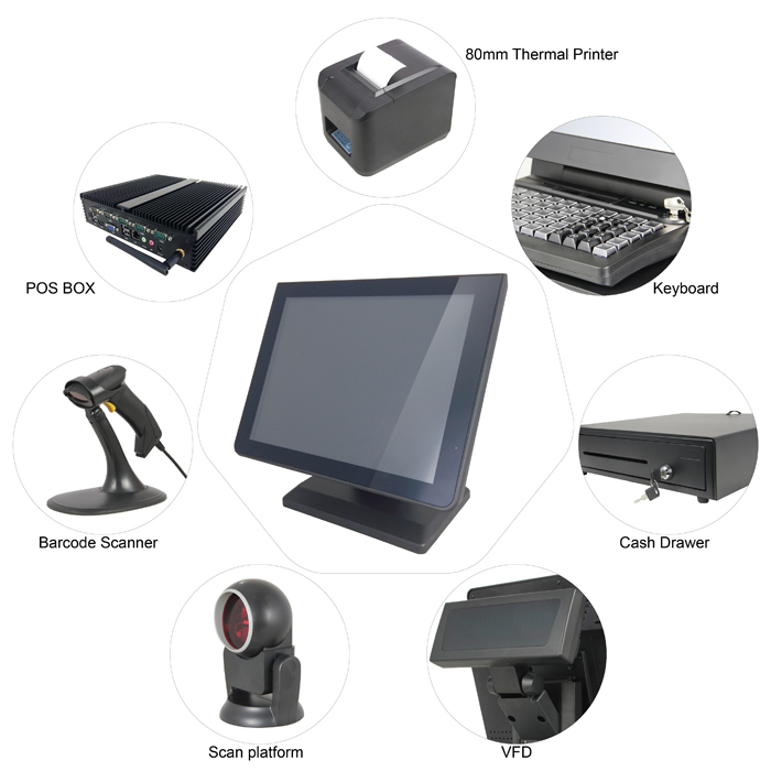 pos15インチマルチ機能を備えたタッチスクリーンタブレットのデザイン仕入れ・メーカー・工場