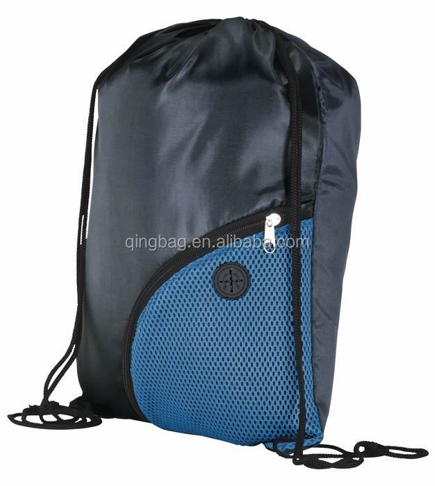 ファッションポリエステル巾着袋、 巾着バックパック、 巾着袋、 メッシュポケットが付いている仕入れ・メーカー・工場