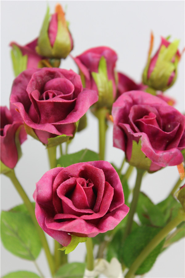 自然なタッチは人工的な花バラ赤、 ラテックスリアルタッチの花問屋・仕入れ・卸・卸売り