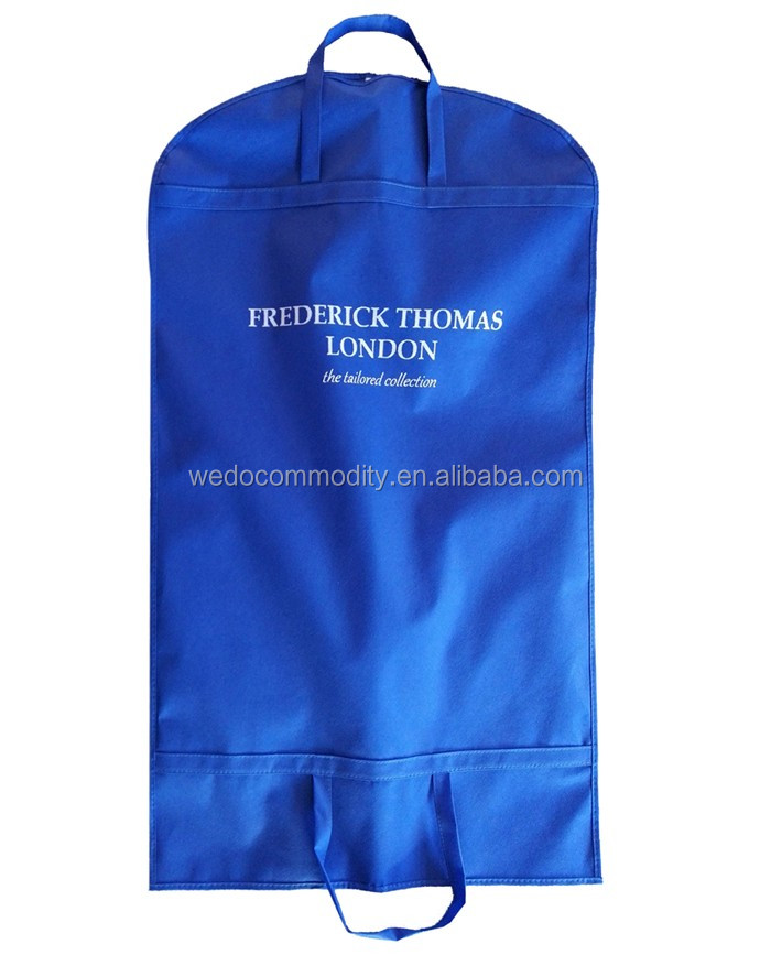 Foldable Recycled Fabric Mens Suit Garment Bags Navy Blue Cover Buy